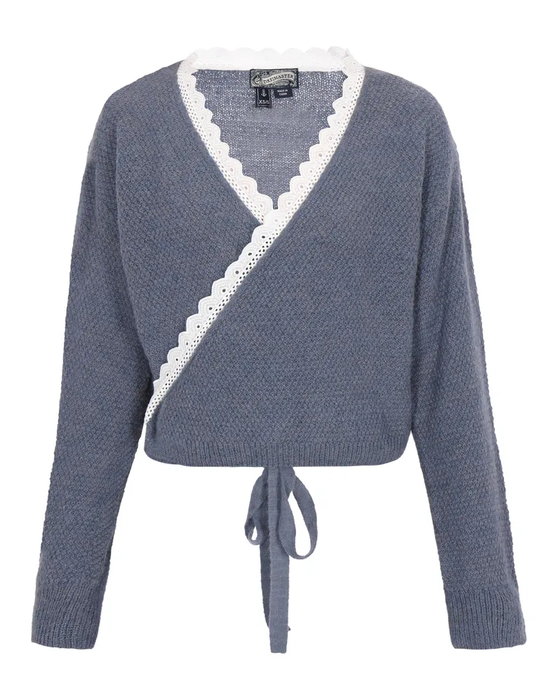 DreiMaster Strickjacke Frauen grau blau Grau