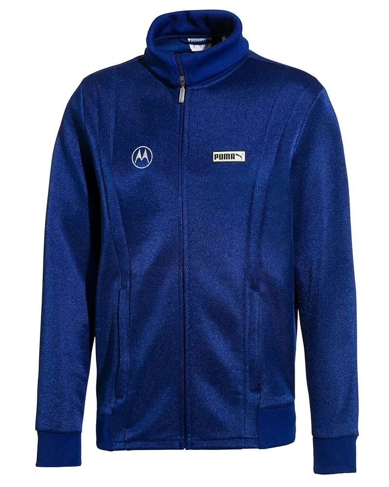 Puma x Motorola T7 Langarm Zip Up Navy Blue Herren Track Jacke 579620 89 Marineblau