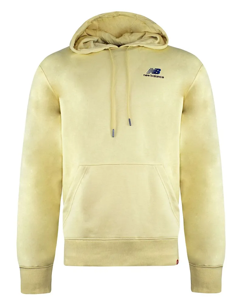 New Balance Neues Gleichgewicht Langarm gelber Herren Essentials bestickter Hoodie MT11550 PSW Gelb