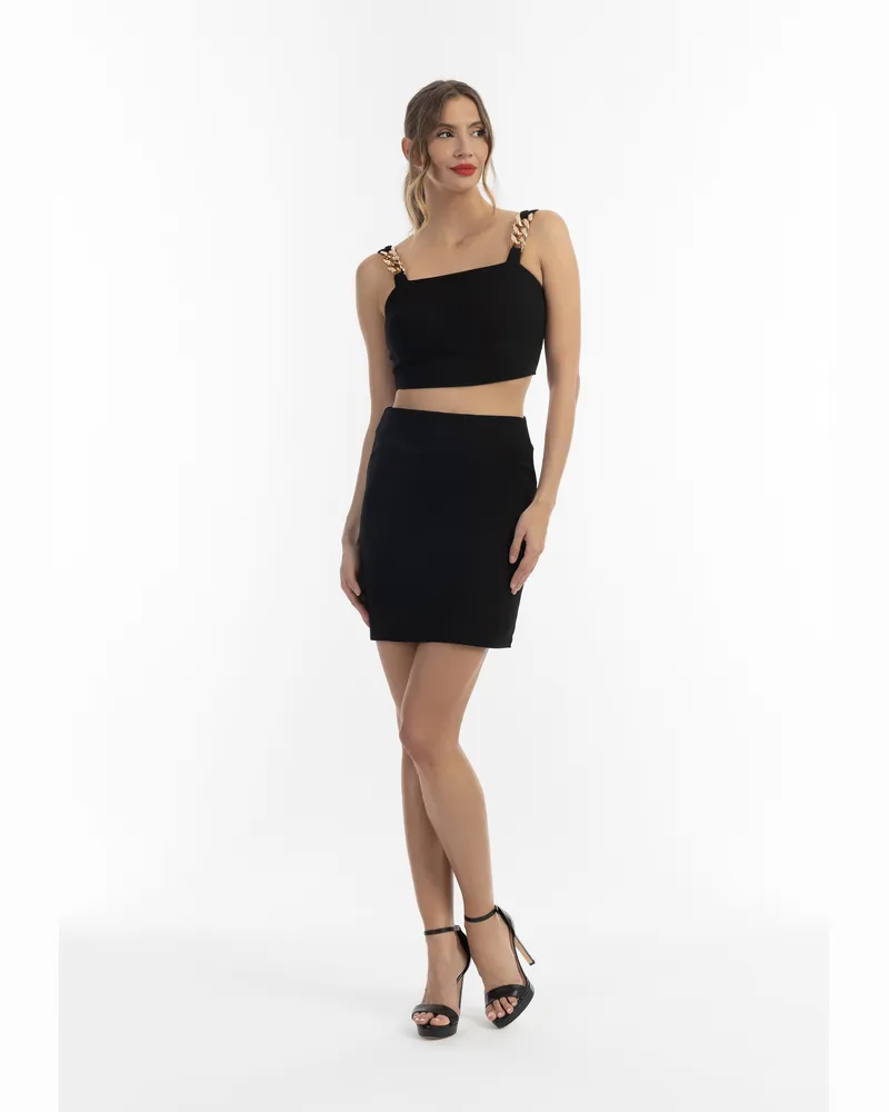 FAINA Minijupe en jersey Schwarz