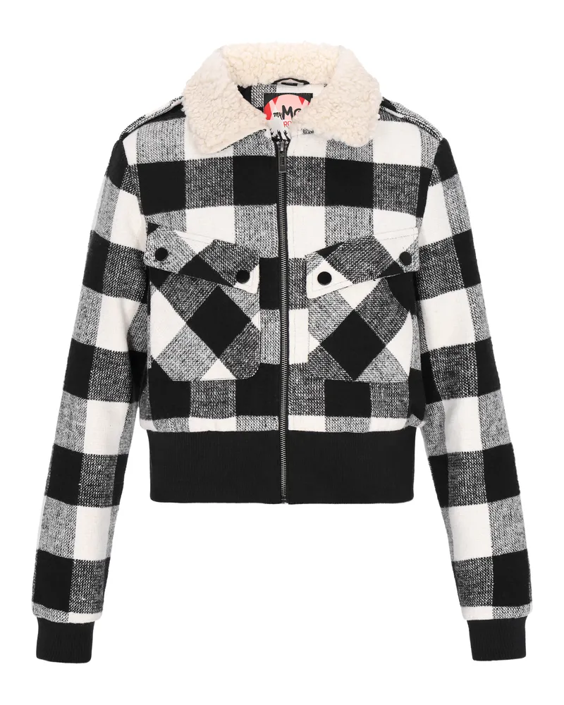 My Mo Jacke für Damen - Schwarz/Wollweiß Schwarz