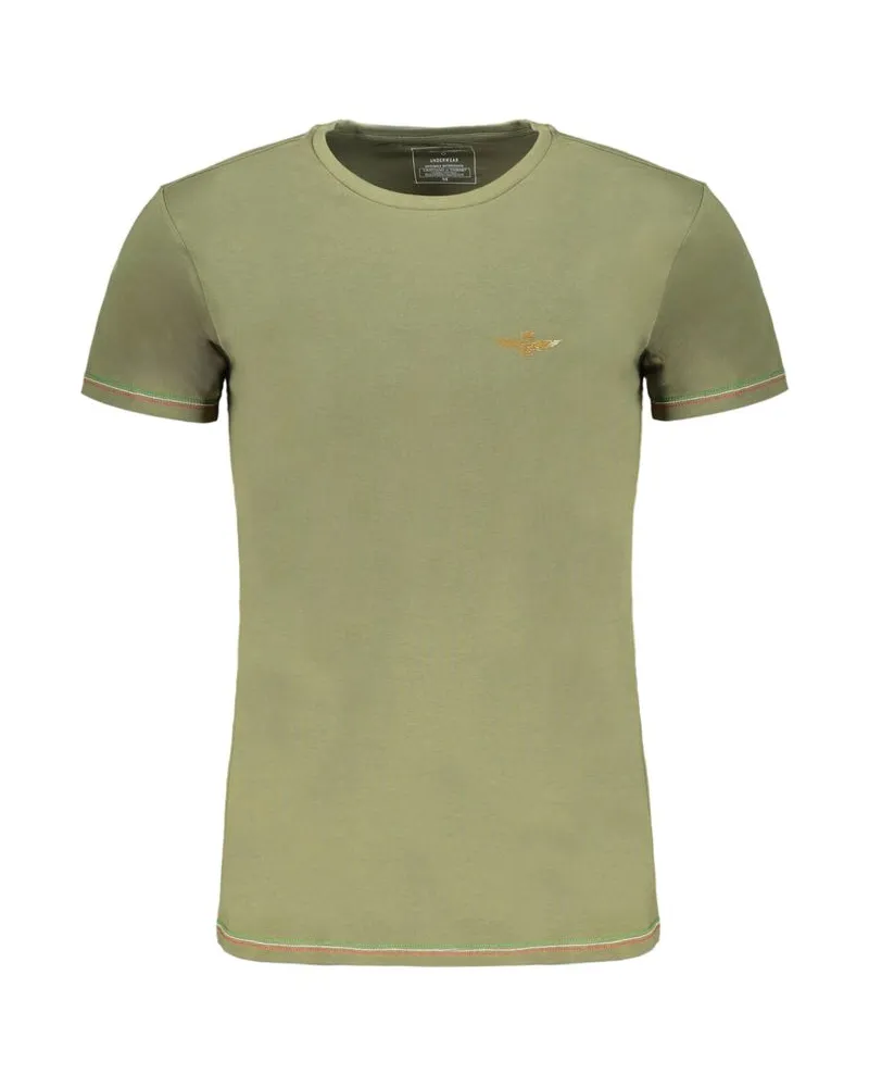 Aeronautica Militare Crew-Neck-T-Shirt Ae31103 Salbeigrün