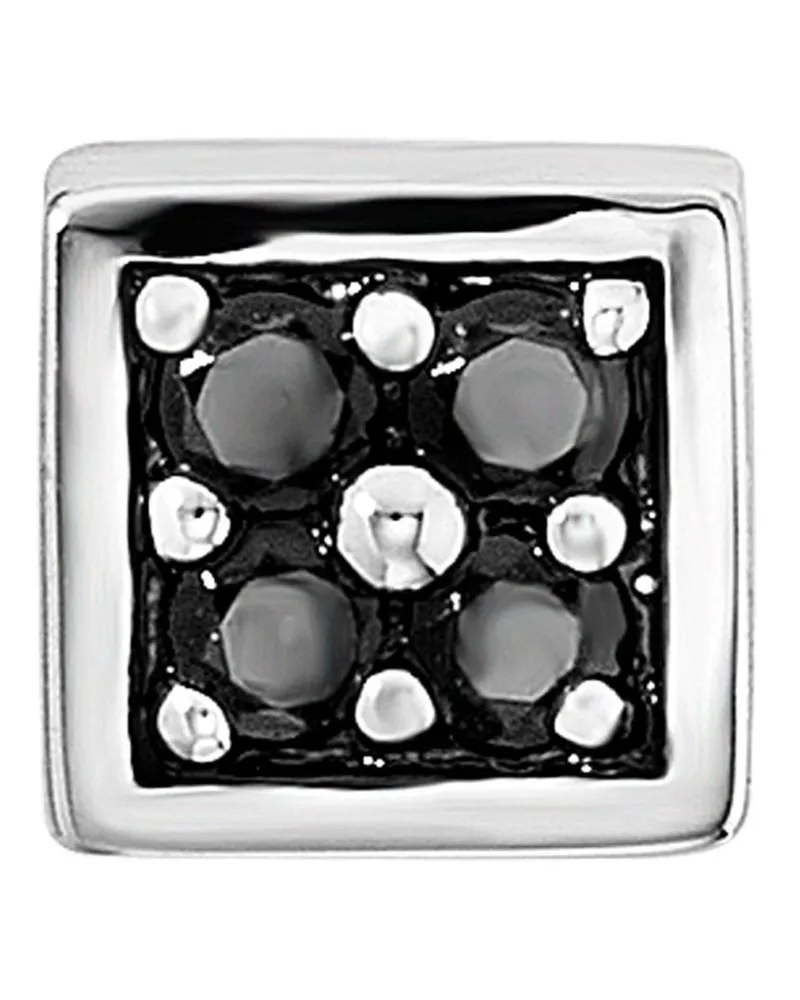 cai Single-Ohrstecker 925 Sterling Silber rhodinert Spinell Silber