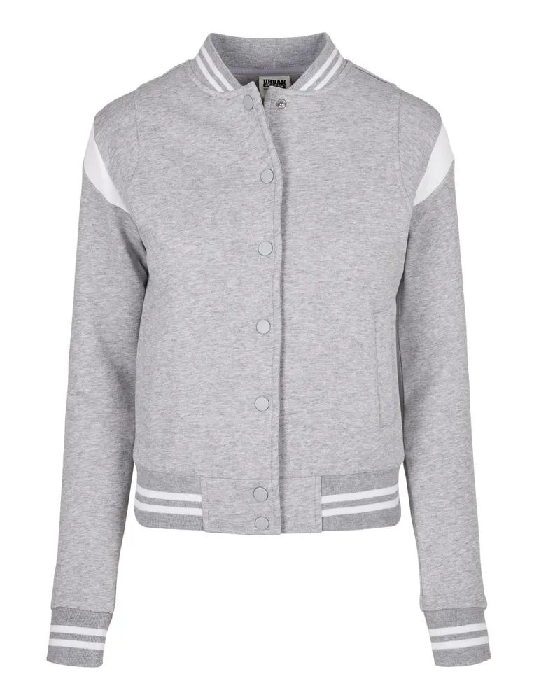 Urban Classics College" Sweatjacke für Damen (Grau/Weiß Grau