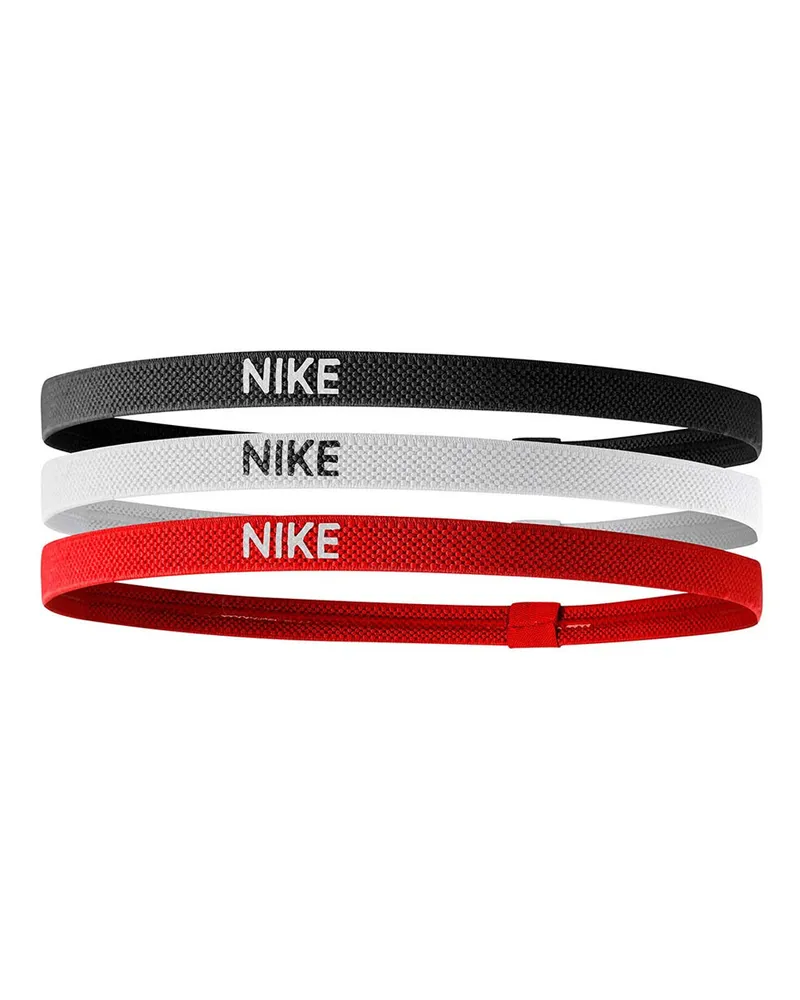 Nike Mixed Width" Stirnband (3er-Pack) (Schwarz/Rot/Weiß Schwarz