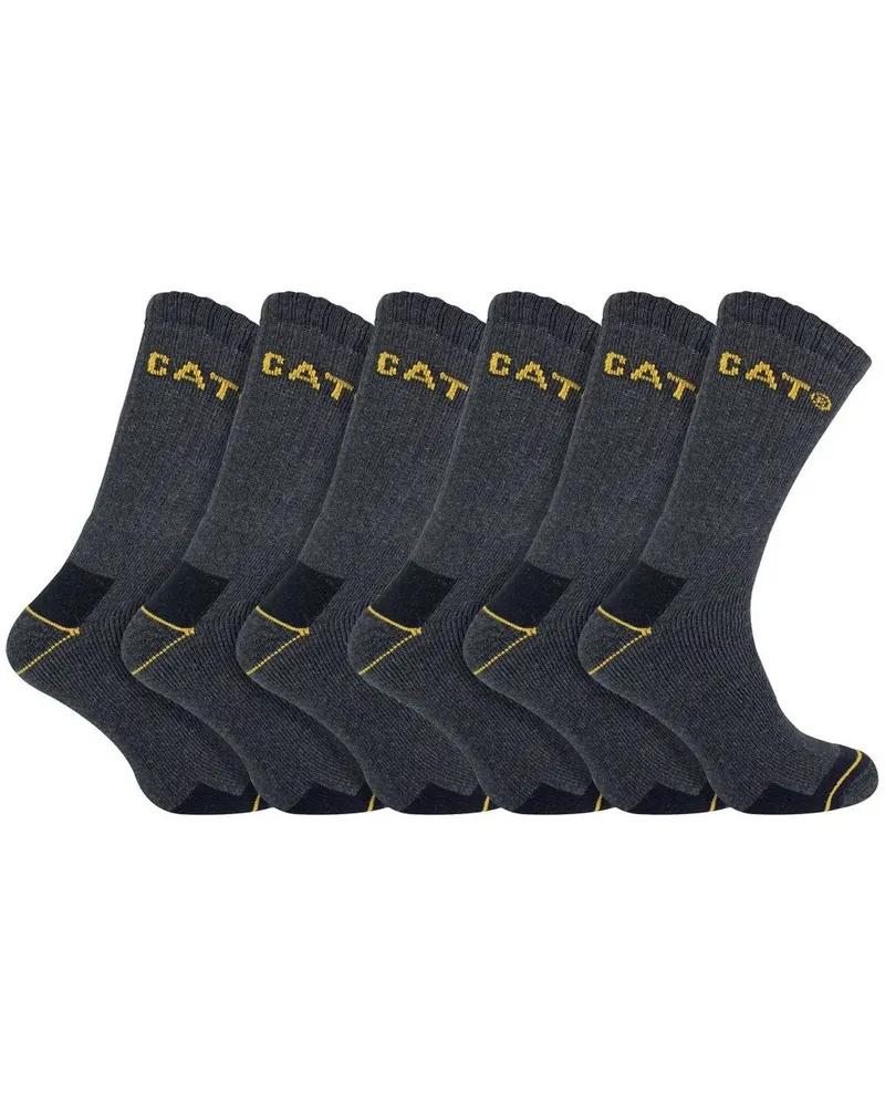 Caterpillar Footwear 6er-Pack Unisex Schwerlast-Arbeitsstrümpfe für Stahlschutzschuhe Grau
