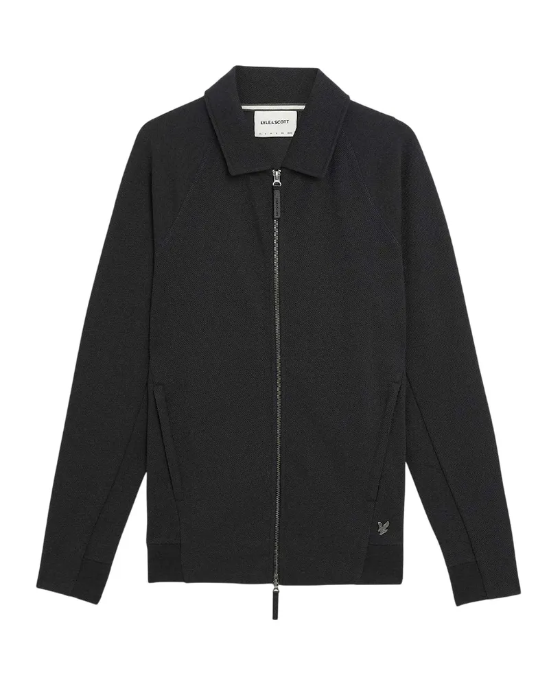 Lyle & Scott Jacke für Herren, Durchgehender Reißverschluss, Verriegelung, Regulär (Schwarz Schwarz