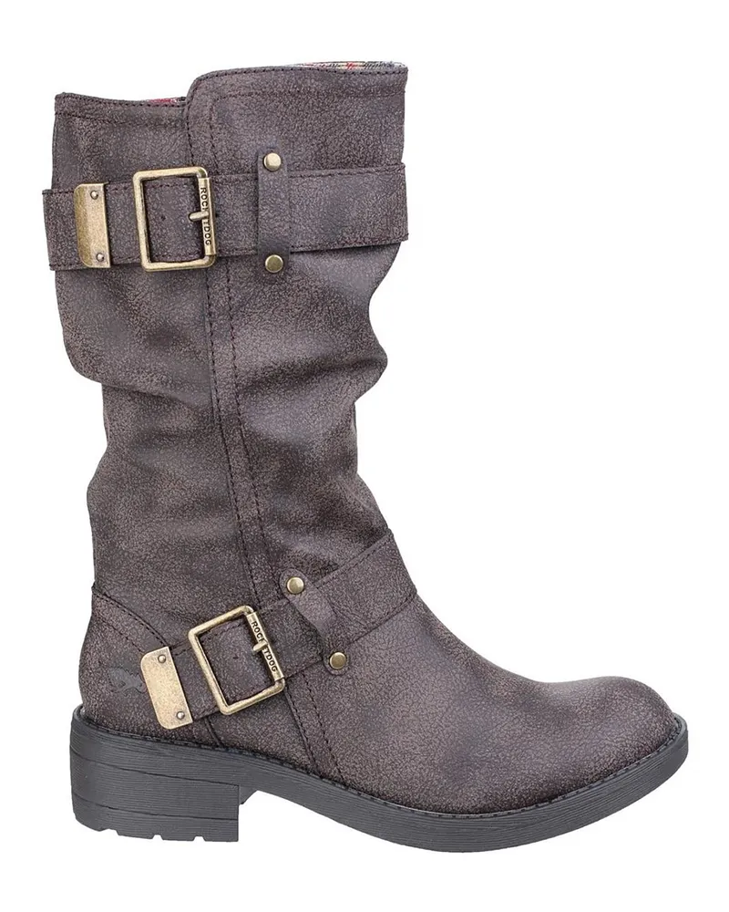 Rocket Dog Damen Kunstleder-Bikerstiefel Trumble (Braun Braun