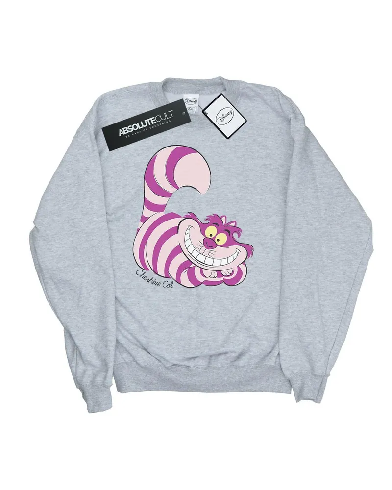 Disney Alice In Wonderland Cheshire Cat" Sweatshirt für Herren (Grau Hellgrau