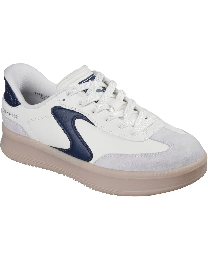 Skechers Hotshot HI - Lifted Luxe Polyurethan Damen Sneakers Off White/Navy Weiß
