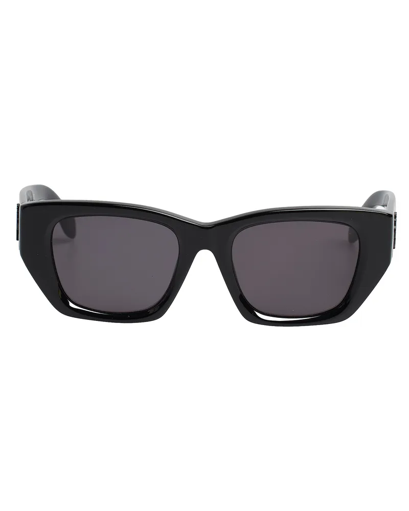 Palm Angels Damen Quadratische Katzenaugen-Sonnenbrille PERI034C99PLA0011007 Schwarz
