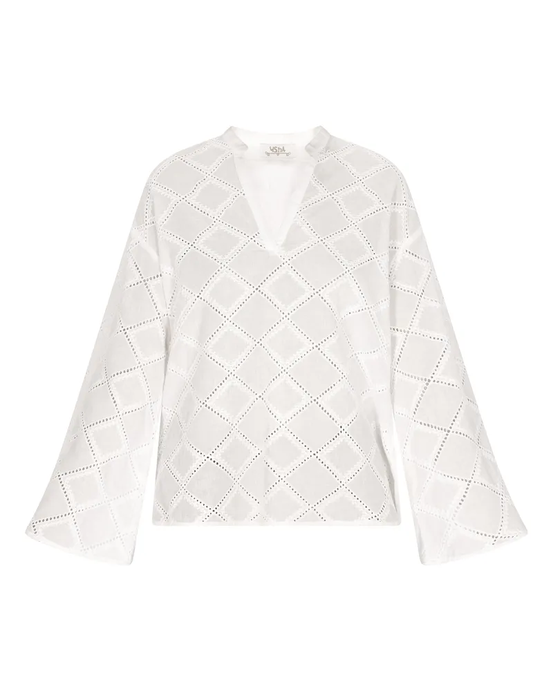 Usha Bluse Damen weiss Weiß