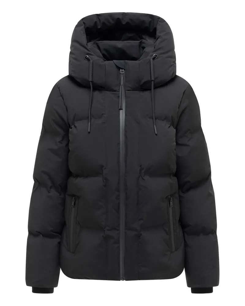 NAVAHOO Damen Steppjacke Wolkentanz mit Kapuze Schwarz