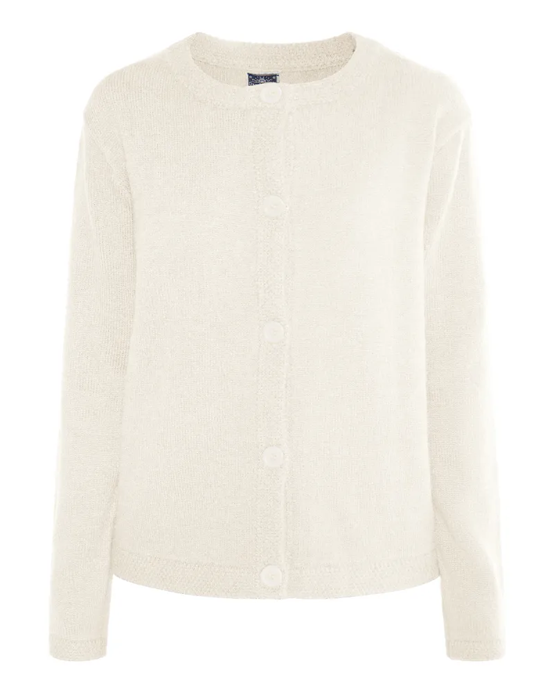 DreiMaster Strickjacke Damen Wollweiss Wollweiß