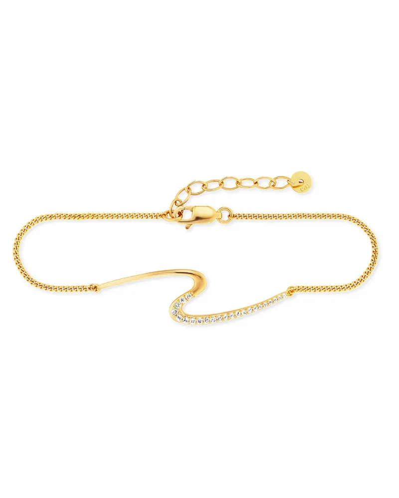 cai Armband aus 925er Sterlingsilber, vergoldet, mit Topas - Gold Gold