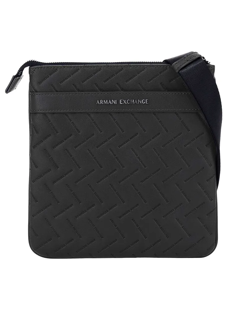 Armani Exchange Umhängetasche Mit Integriertem Markenlogo, Schwarz Schwarz