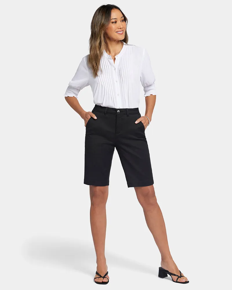 NYDJ not your daughter's Jeans  Bermuda-Shorts aus Stretch-Twill Schwarz