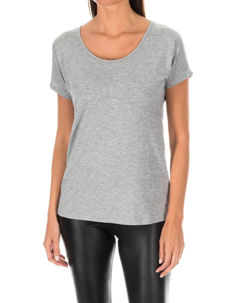 Tommy Hilfiger Kurzarm-T-Shirt mit Rundhalsausschnitt 1487905960 Frauen Grau