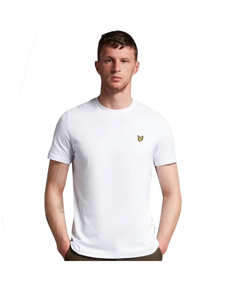 Lyle & Scott Einfarbiges T-Shirt in Weiß Weiß
