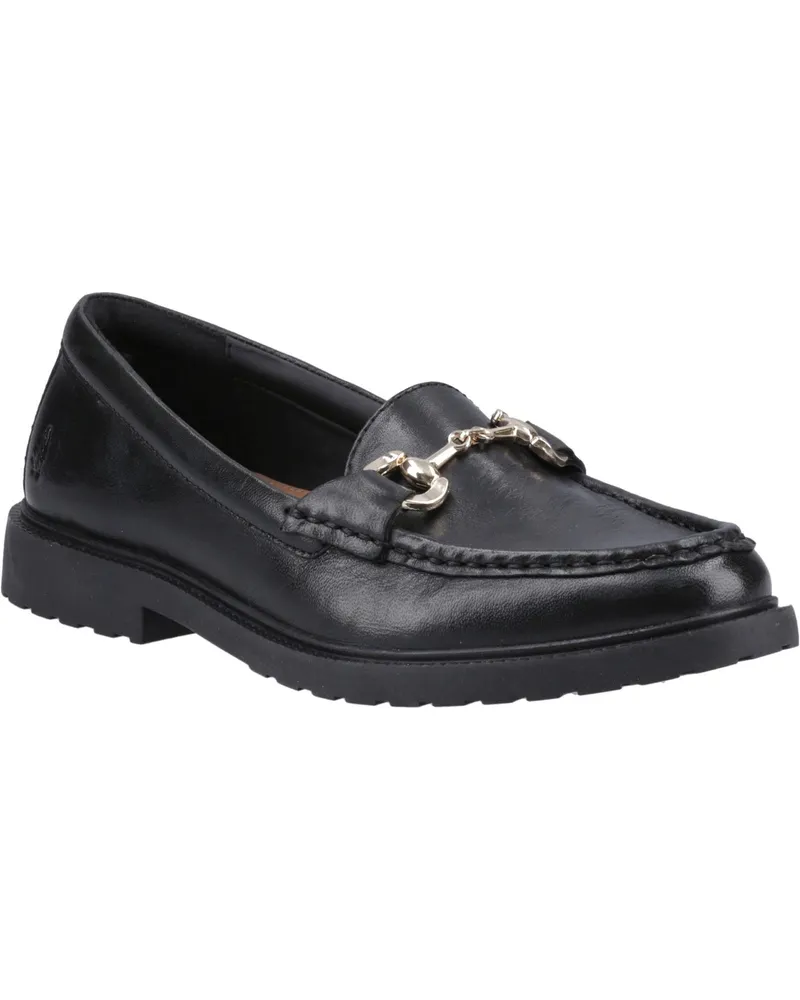Hush Puppies Verity Snaffle Leder Damen Schwarz Slipper Schwarz