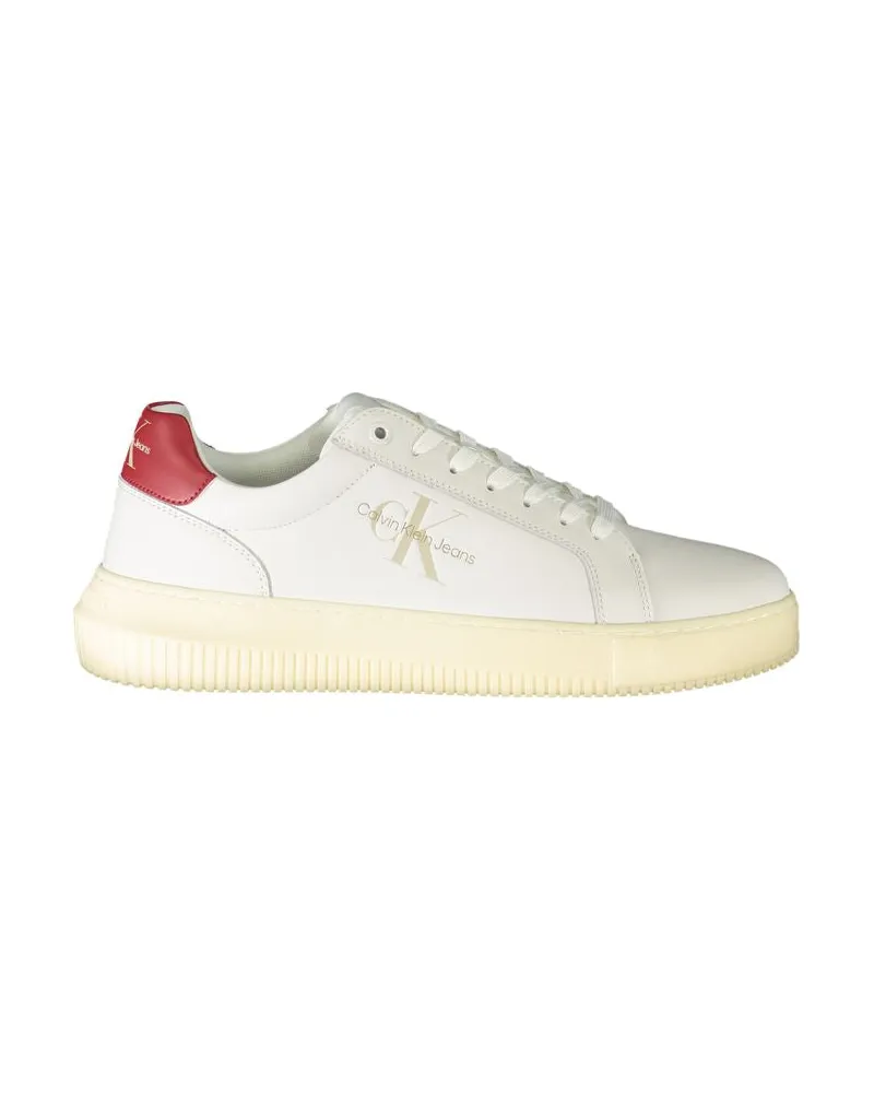 Calvin Klein Bianco Leder Herrensneaker Weiß