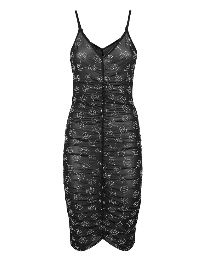 Philipp Plein Minikleid Monogram Schwarz