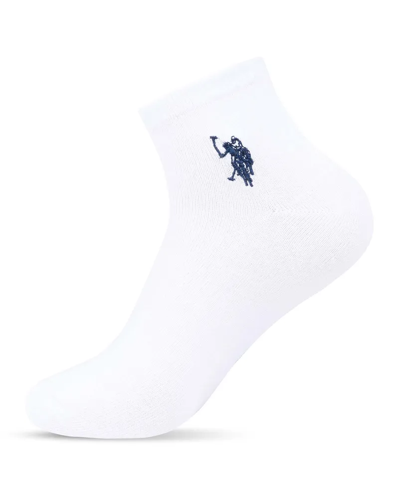 U.S. Polo Assn.  Unisex Quarter Socken im 6er-Pack Weiß
