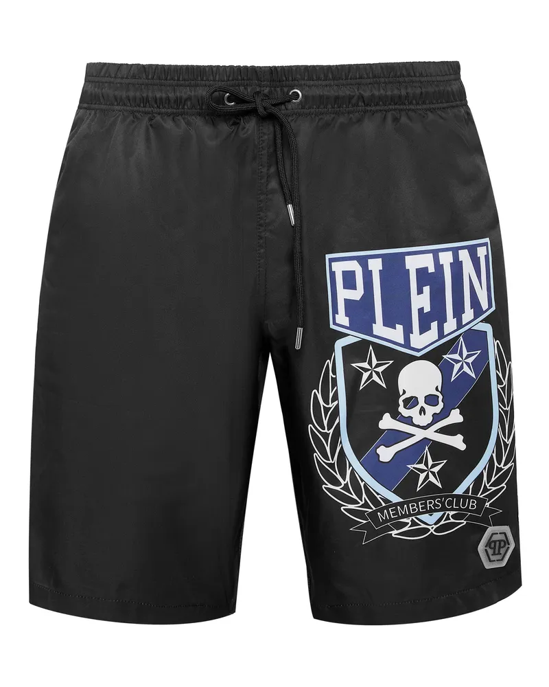 Philipp Plein Badehose Skull&Bones Schwarz