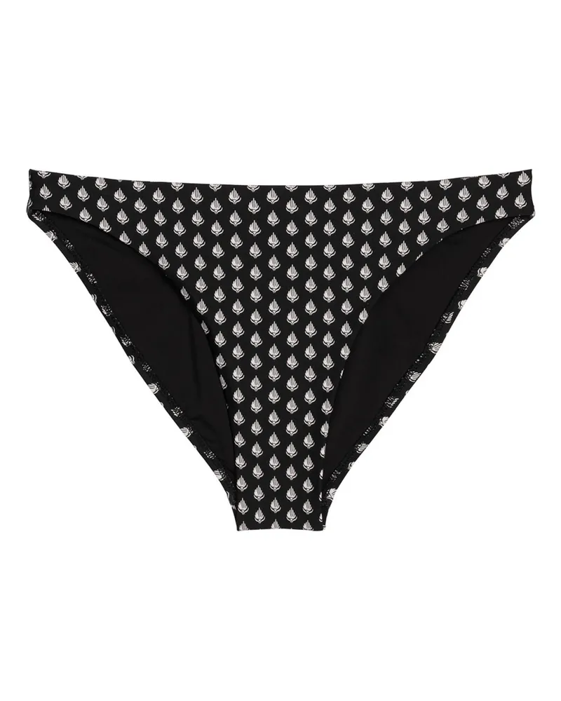 Marc O'Polo Marc O'Polo Damen Bikini-Hose Palm Border GeoBikini Slip, Bikini Unterteil, Bikinihose Schwarz