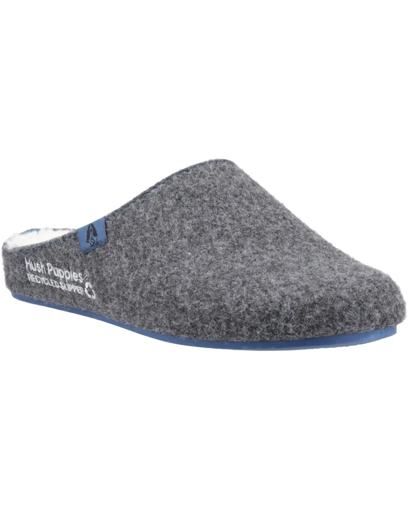 Hush Puppies The Good Slipper 90% Recyceltes RPET-Polyester Herren Hausschuhe in Anthrazit Anthrazit