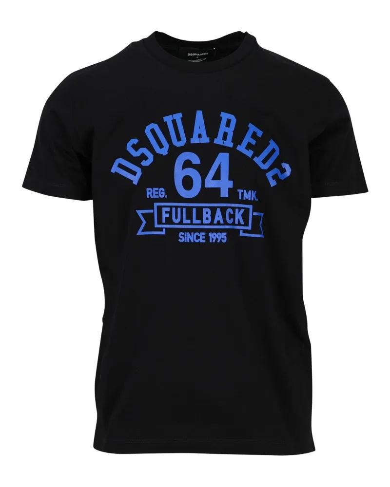 Dsquared2 Cigarette Fit College Schwarzes T-shirt Schwarz