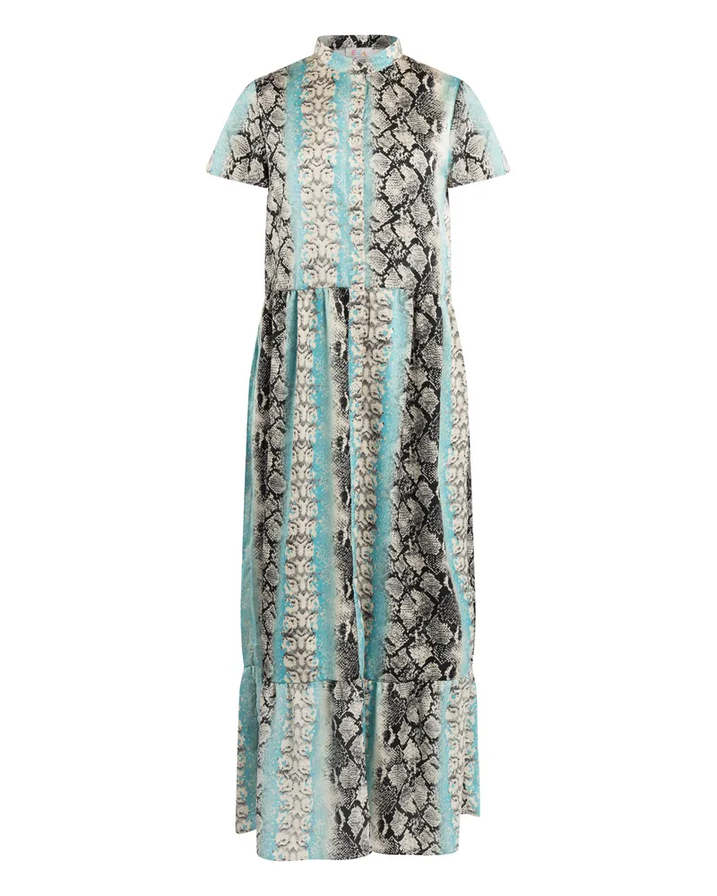 IZIA Robe à manches courtes maxi gaya Blau