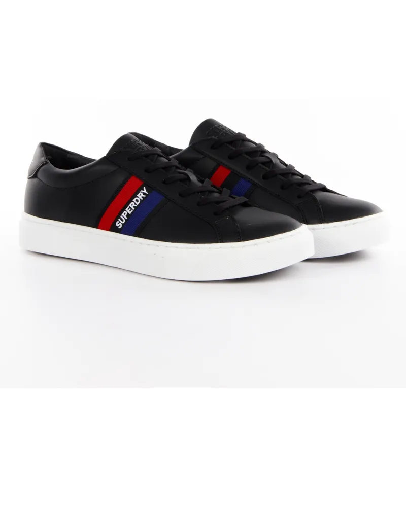 Superdry. Vegane Herren-Court-Sneaker Schwarz