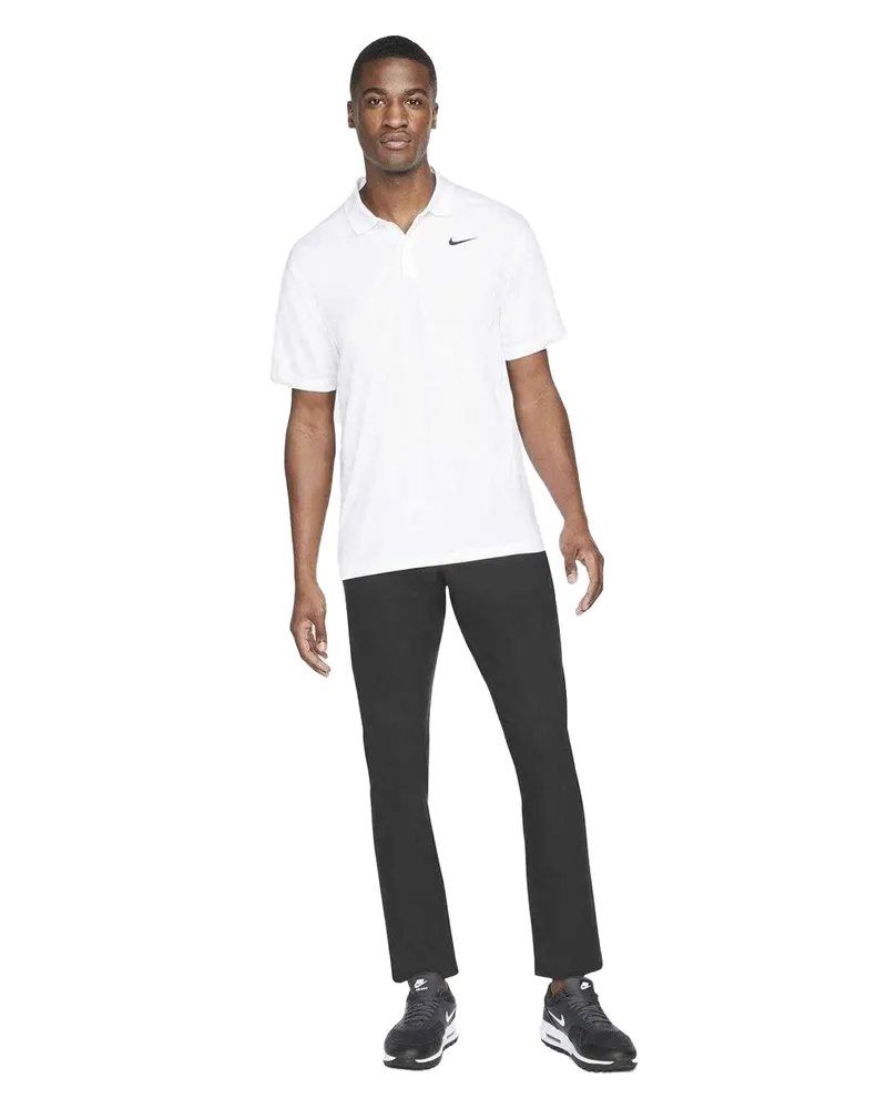 Nike Victory" Poloshirt für Herren, Dri-FIT, Emblem (Weiß/Schwarz Weiß