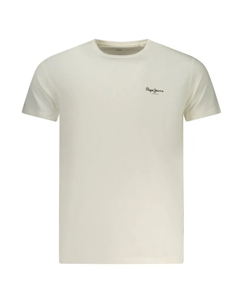 Pepe Jeans Bianco Baumwolle Herren T-Shirt Weiß