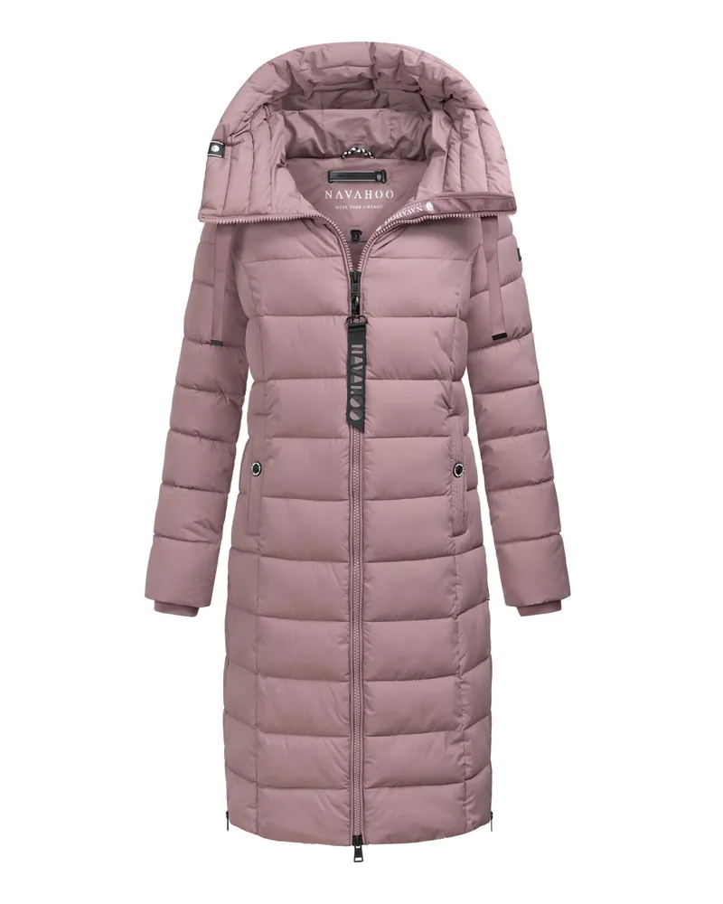 NAVAHOO Mondmädchen Damen Steppmantel mit Kapuze und Fleecefutter - Lila Lila