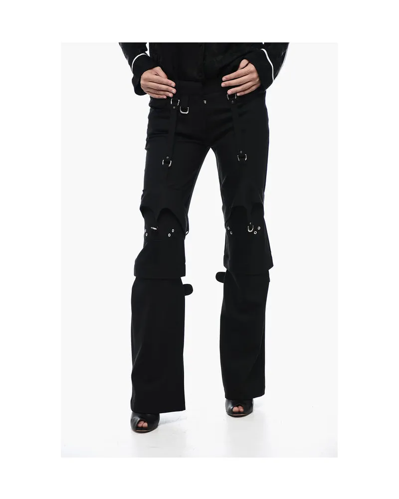OFF-WHITE Cargohose aus Wollmischung mit Schnallendetail in Schwarz Schwarz