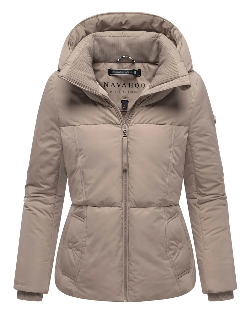 NAVAHOO Damen Steppjacke Flüsterfee 14 – leicht, warm & modern Grau
