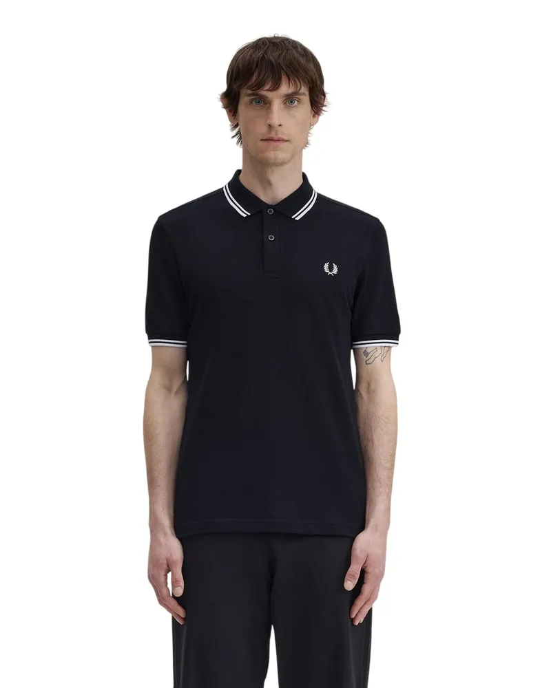Fred Perry Poloshirt für Herren (Schwarz Schwarz