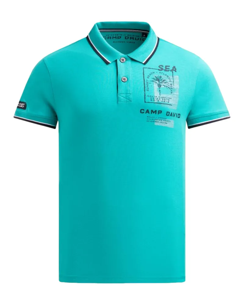 CAMP DAVID Poloshirt Türkis