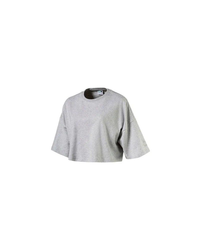 Puma Schlichtes Damen Graues Cropped Top Grau
