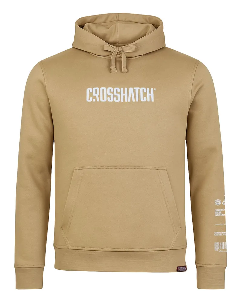 CrossHatch Bellmant Herren Stone Hoodie Steingrau