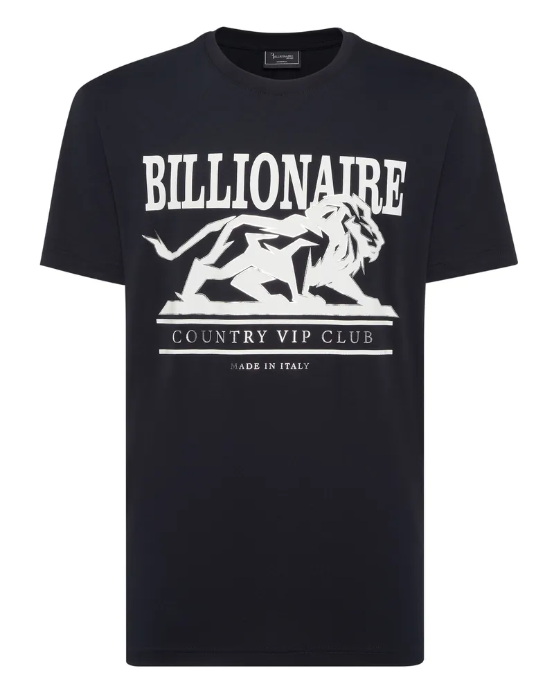 Billionaire T-Shirt Rundhalsausschnitt Ss Lion Dunkelblau