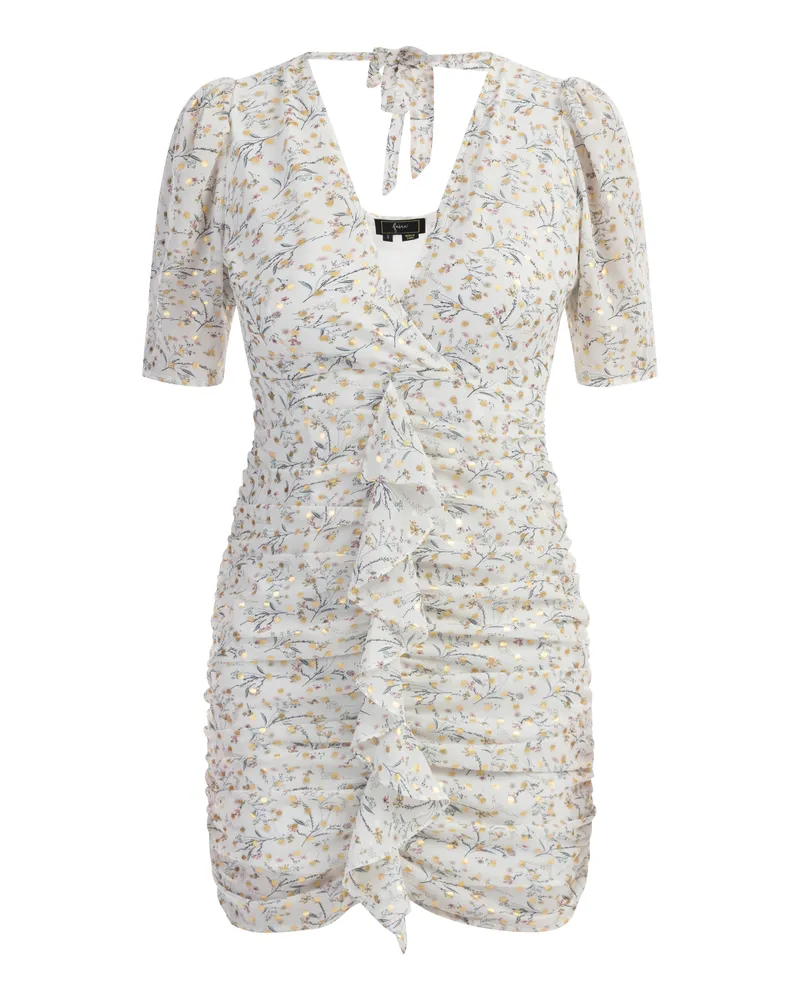 FAINA Drapiertes Kleid Damen Wollweiß Mehrfarbig Wollweiß