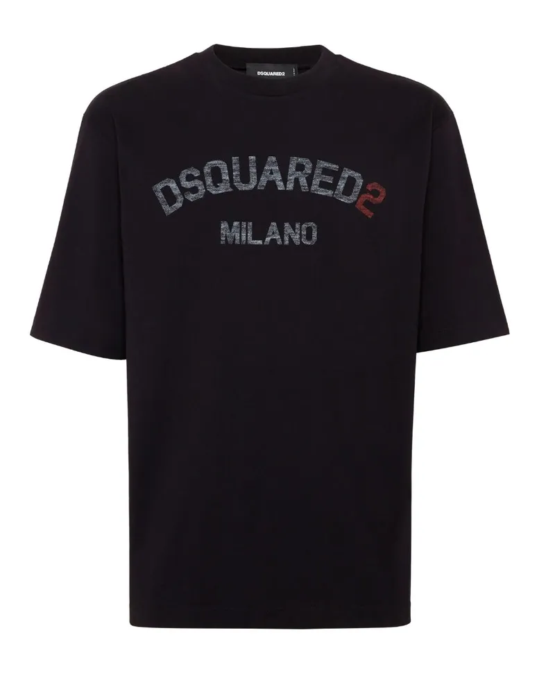 Dsquared2 Milano Logo T-Shirt - Schwarz Schwarz