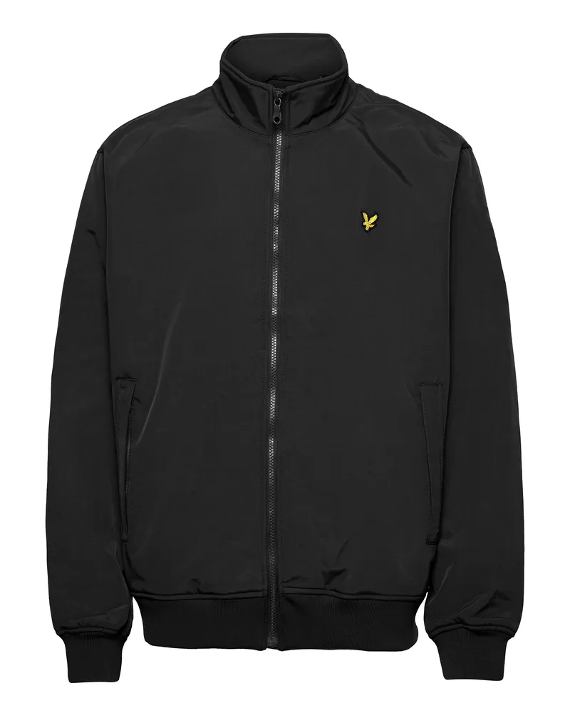 Lyle & Scott Outdoorjas Fleece gefütterte Trichterjacke Schwarz Schwarz
