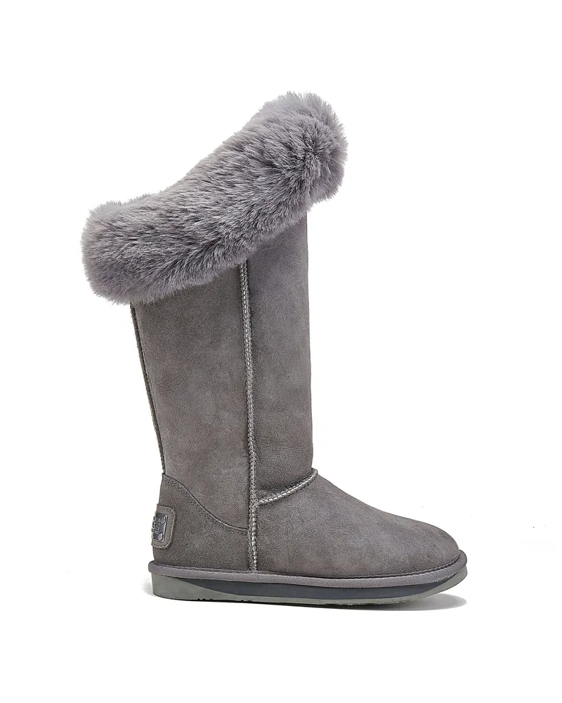 Australia Luxe Foxy Hohe graue Kniestiefel Grau