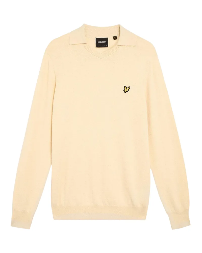 Lyle & Scott Pullover für Herren, Mit Kragen (Gelb Gelb
