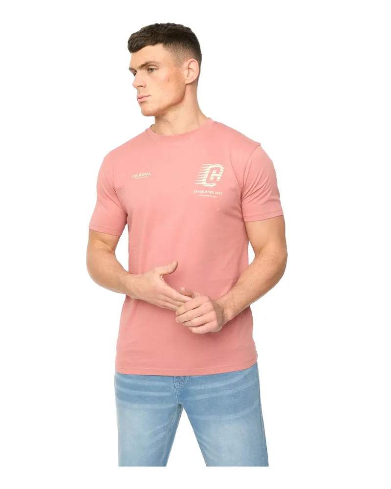 CrossHatch Morville" T-Shirt für Herren, Baumwolle (Pink Rosa