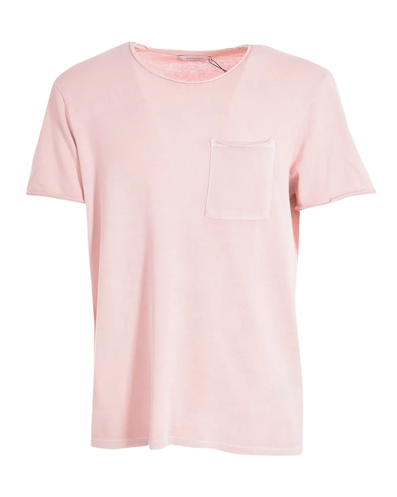 Eleven Paris ABDEL Damen Kurzarm-T-Shirt mit Rundhalsausschnitt 17S1TS01 Rosa